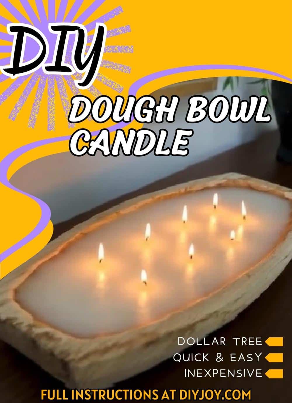 DIY Dough Bowl Candle Tutorial
