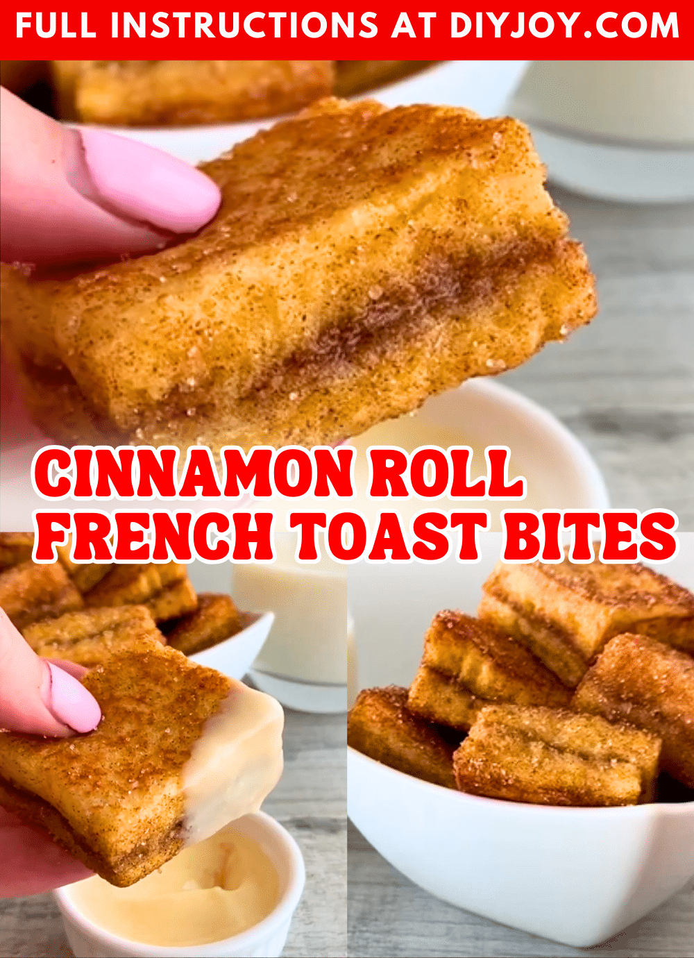 Cinnamon Roll French Toast Bites
