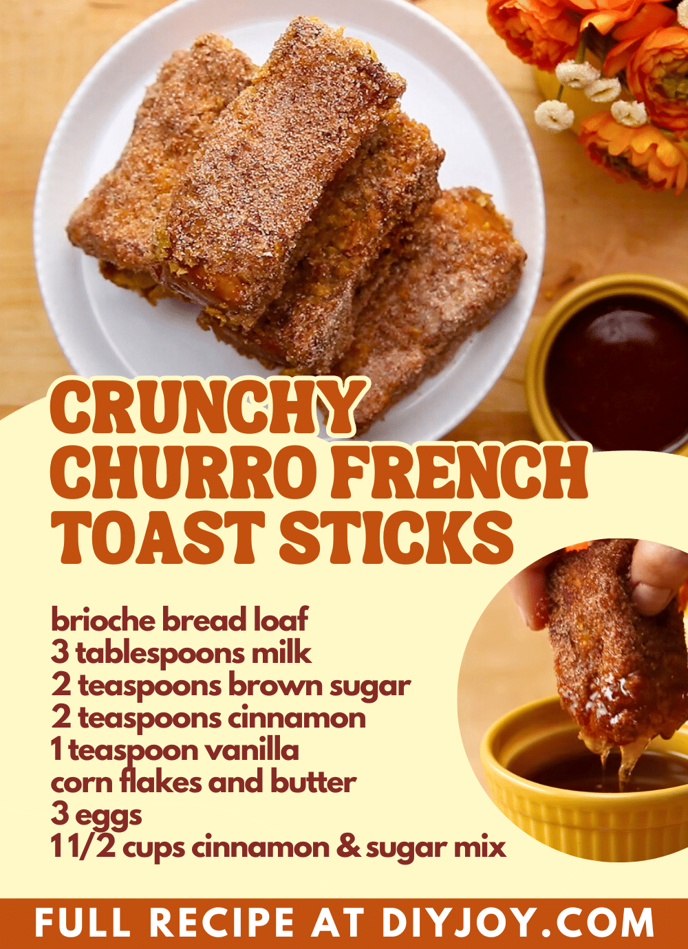 Crunchy Churro French Toast Sticks