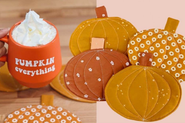 Cute Fall Pumpkin Coaster