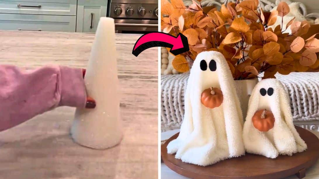 Cute Mini Sherpa Ghosts DIY | DIY Joy Projects and Crafts Ideas