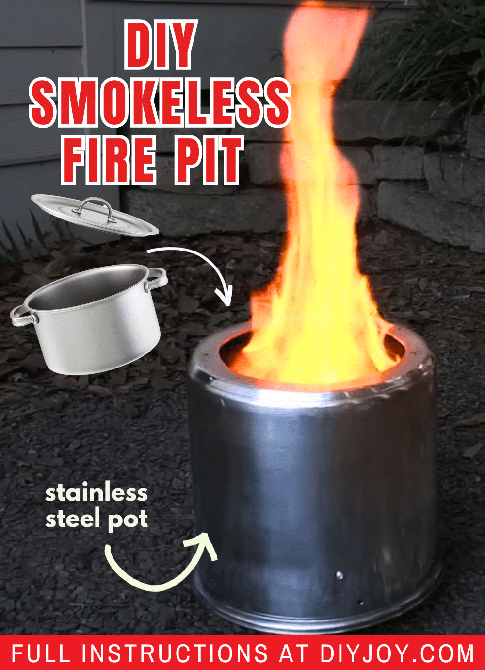 Diy Smokeless Fire Pit From Cheap Stainless Steel Pots 5443