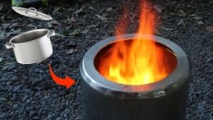 DIY Smokeless Fire Pit From Cheap Stainless Steel Pots