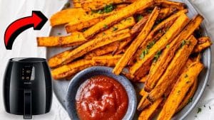 Easy 6-Ingredient Air Fryer Sweet Potato Fries Recipe