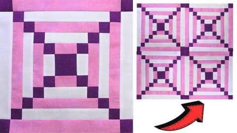 Easy Blow Me a Kiss Quilt Block Tutorial | DIY Joy Projects and Crafts Ideas