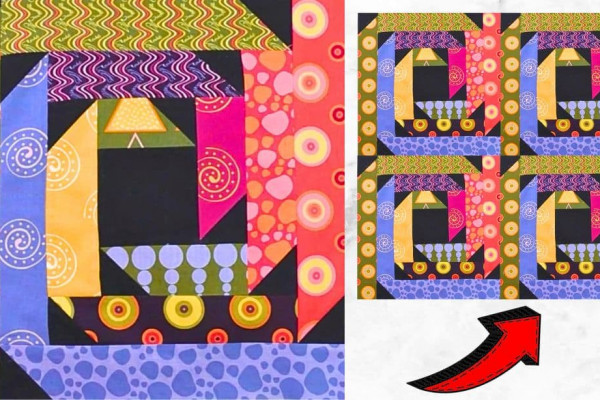 Easy Cabin Frenzy Quilt Block Tutorial