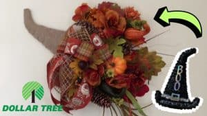 Easy Dollar Tree Cornucopia Wreath Tutorial