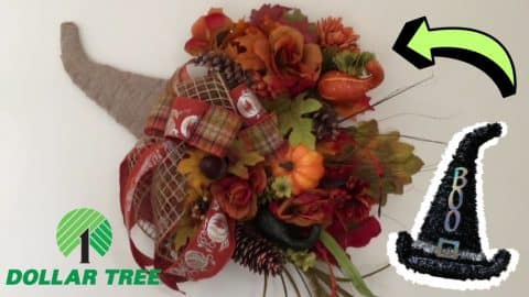 Easy Dollar Tree Cornucopia Wreath Tutorial | DIY Joy Projects and Crafts Ideas