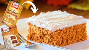Easy Pumpkin Spice Cake w/ Brown Sugar Frosting Recipe
