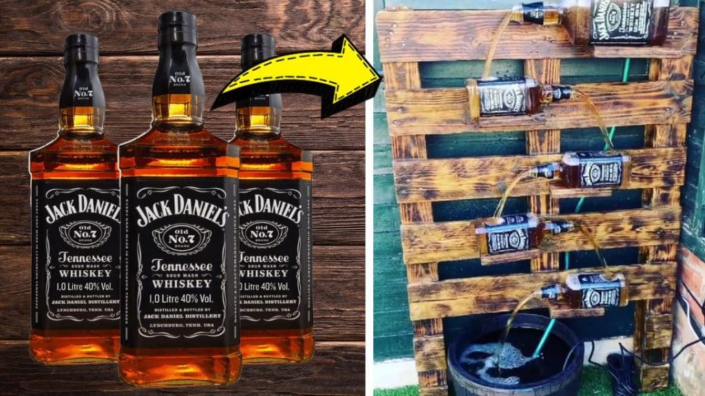 Easy Recycled DIY Jack Daniel's Fountain