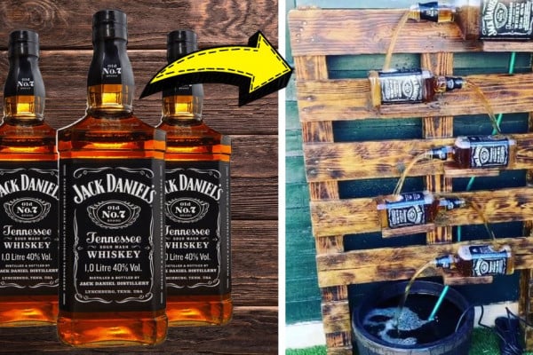 Easy Recycled DIY Jack Daniel's Fountain