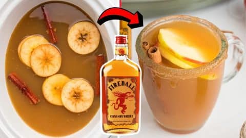 Easy Slow Cooker Fireball Caramel Apple Cider Recipe | DIY Joy Projects and Crafts Ideas