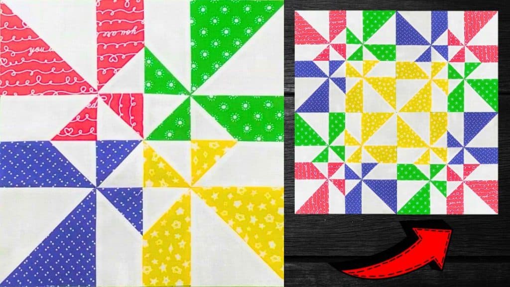 Easy Whirligig Quilt Block Tutorial for Beginners
