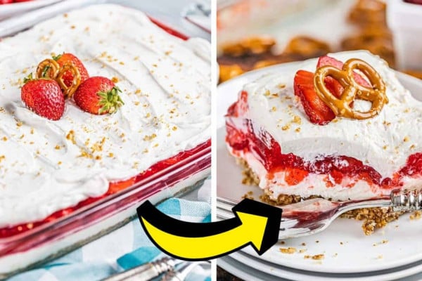 Grandma's Easy Strawberry Pretzel Salad Recipe