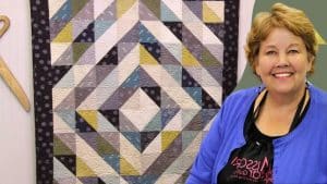 Half Square Triangles Around the World Quilt With Jenny