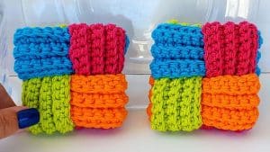 How to Crochet a DIY Woven Dishcloth