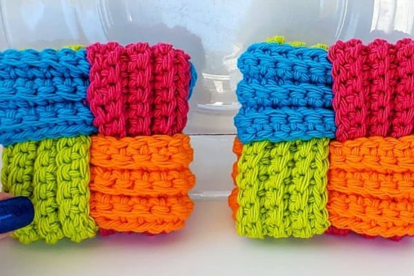 How to Crochet a DIY Woven Dishcloth