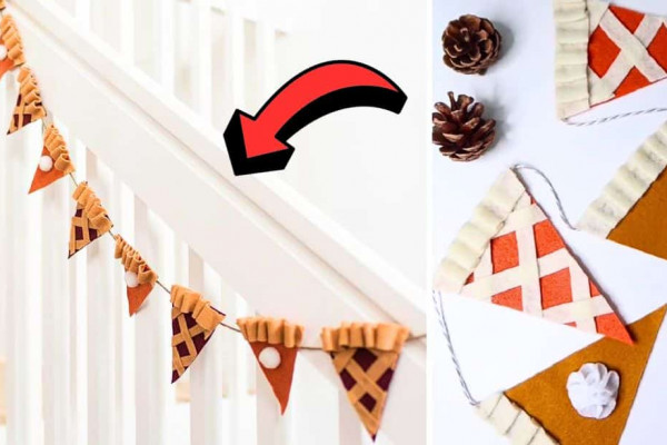 How to Make a DIY Fall Pie Garland Décor
