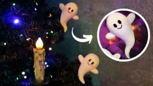 How to Make a DIY Halloween Tree Ghost Ornament