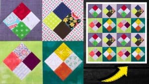 How to Make a Floating 4-Patch Quilt Block