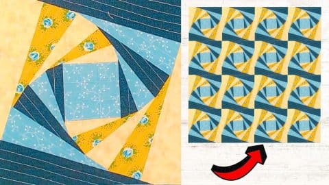 How to Make a Twisted Log Cabin Quilt Block | DIY Joy Projects and Crafts Ideas