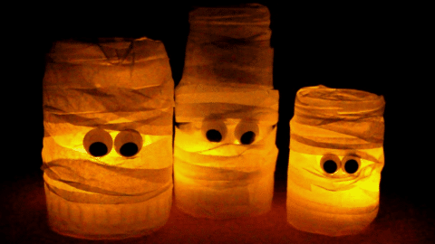 How to Make an Upcycled DIY Mummy Glow Jar | DIY Joy Projects and Crafts Ideas