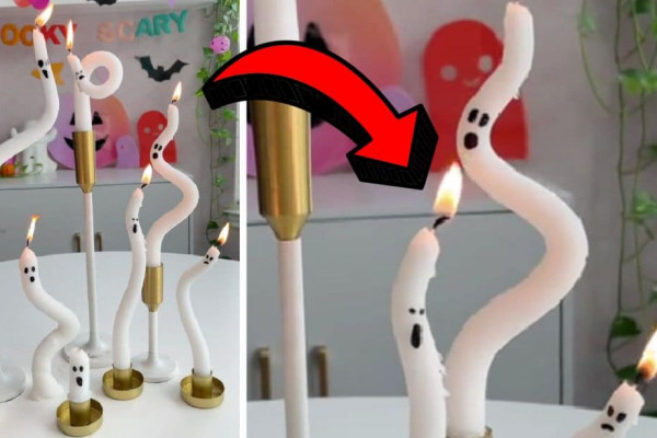 Super Easy DIY Ghost Candle Tutorial