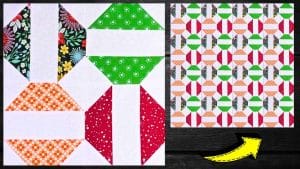Whimsy Jelly Roll Quilt Block Tutorial (with Free Pattern)