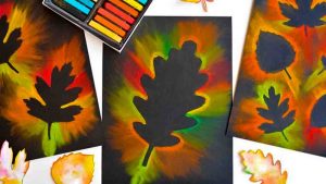 DIY Fall Leaf Chalk Art Tutorial