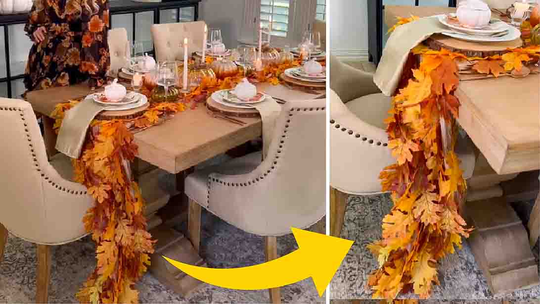 DIY Fall Leaf Table Runner Tutorial | DIY Joy Projects and Crafts Ideas