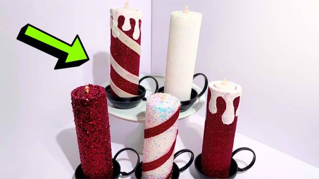 $1 Easy DIY Christmas Candle Décor Tutorial