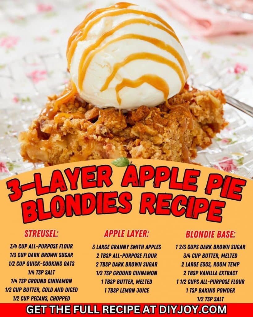 3-Layer Apple Pie Blondies Recipe