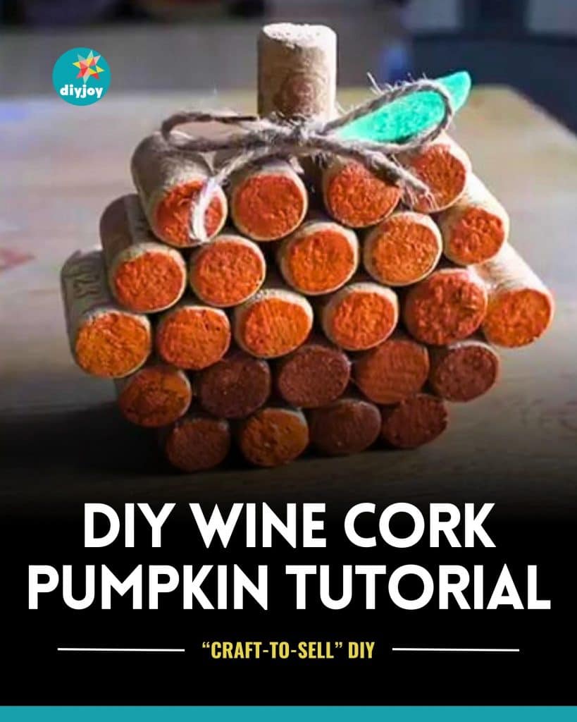 DIY Wine Cork Pumpkin Tutorial