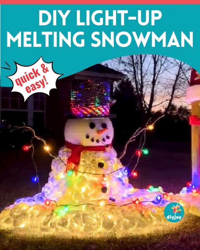 DIY Light-Up Melting Snowman Tutorial