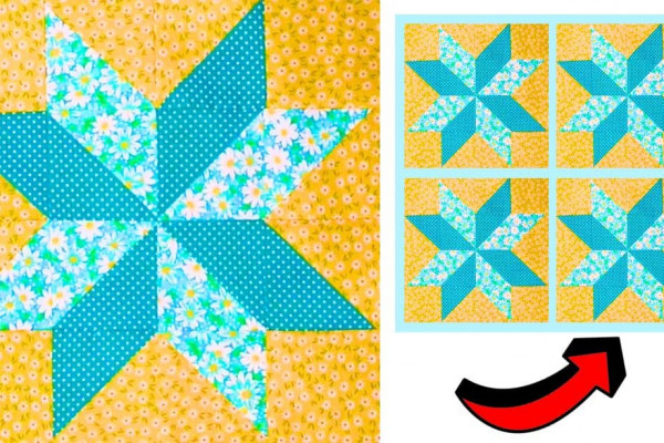 Easy 8-Point Star Quilt Block Tutorial
