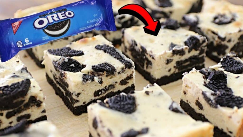 Easy Baked Oreo Cheesecake Bars Recipe