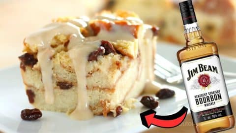 Easy Bread Pudding w/ Vanilla Bourbon Sauce Recipe | DIY Joy Projects and Crafts Ideas