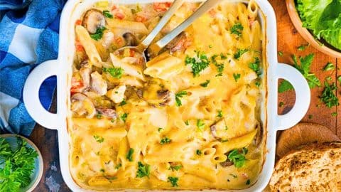 Easy Dump-and-Bake Chicken Penne Pasta Recipe | DIY Joy Projects and Crafts Ideas