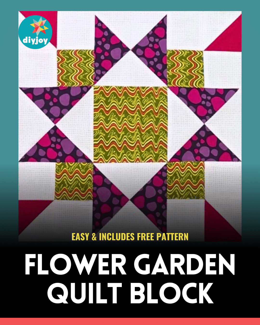 Easy Flower Garden Quilt Block Tutorial