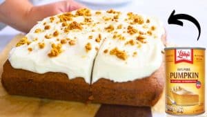 Easy-to-Make Pumpkin Cake w/ Cream Cheese Frosting