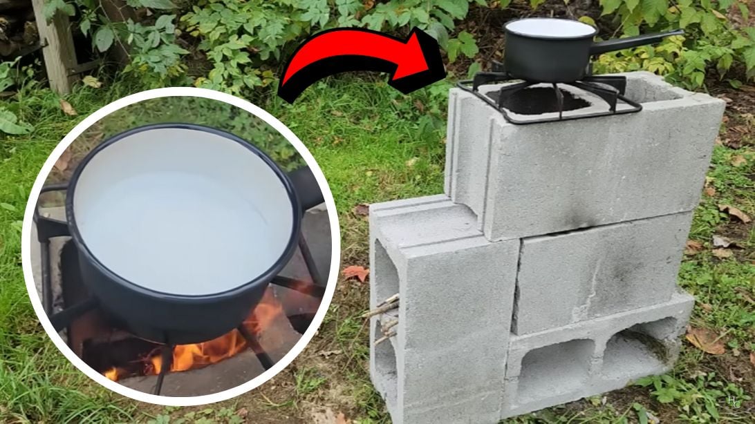 How to Build an Emergency Cinder Block Rocket Stove | DIY Joy Projects and Crafts Ideas