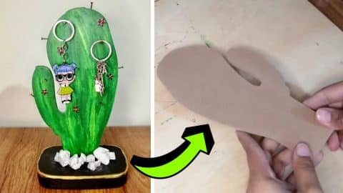 How to Make a 3D Cactus Keychain Holder | DIY Joy Projects and Crafts Ideas