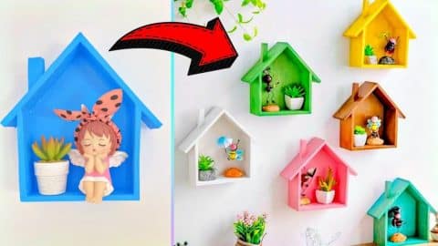 How to Make a DIY Wall Hut Shelf | DIY Joy Projects and Crafts Ideas