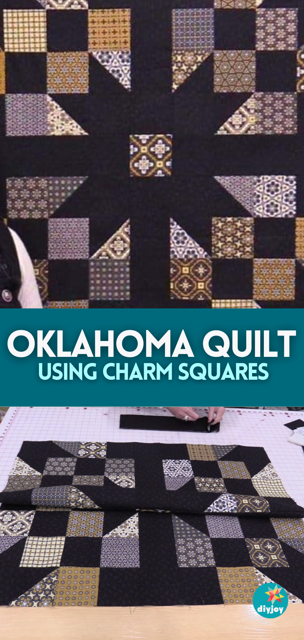 How to Make an Easy Oklahoma Quilt from Charm Squares