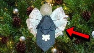 How to Upcycle a Necktie Into a DIY Angel Ornament