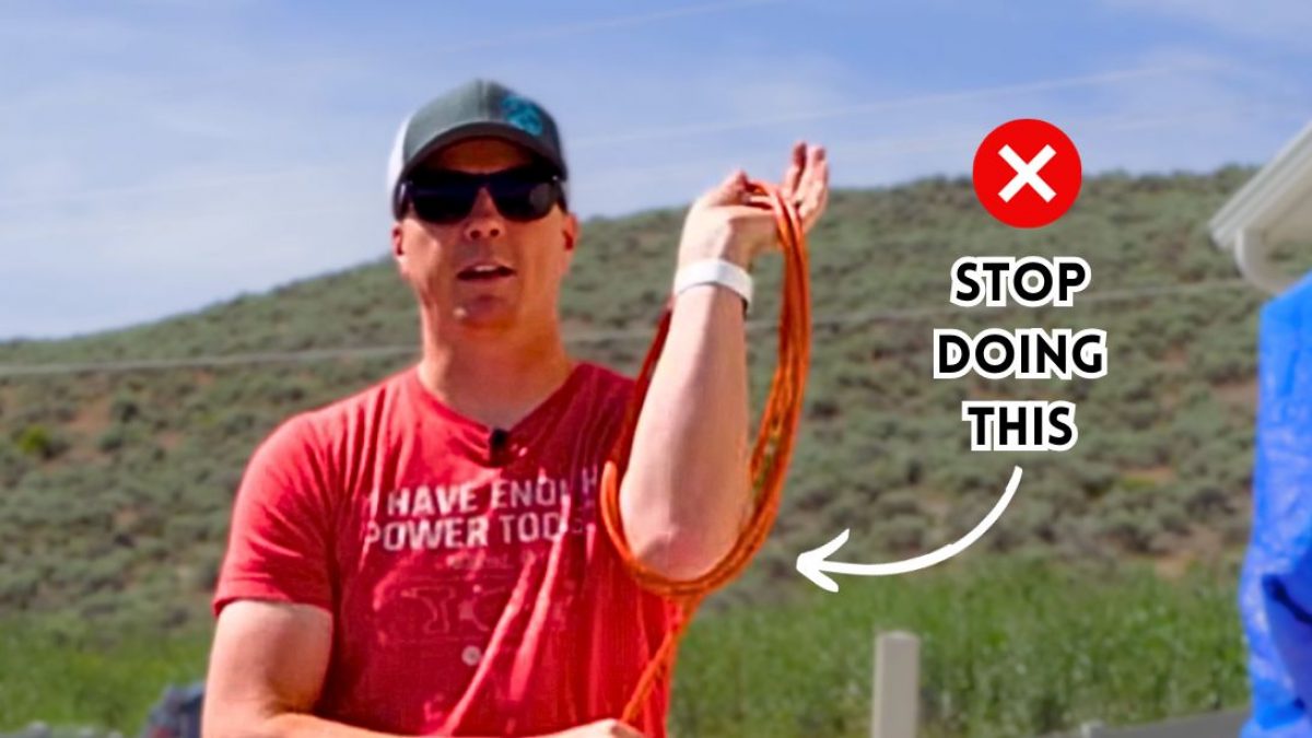 how to tie up extension cord