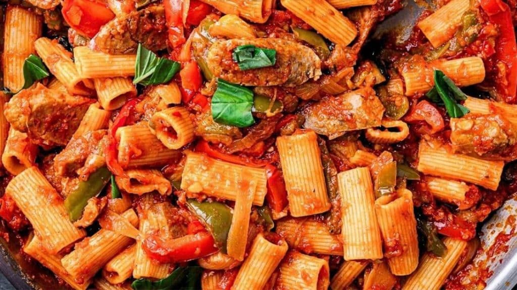 One-Pot Sausage and Pasta Peppers