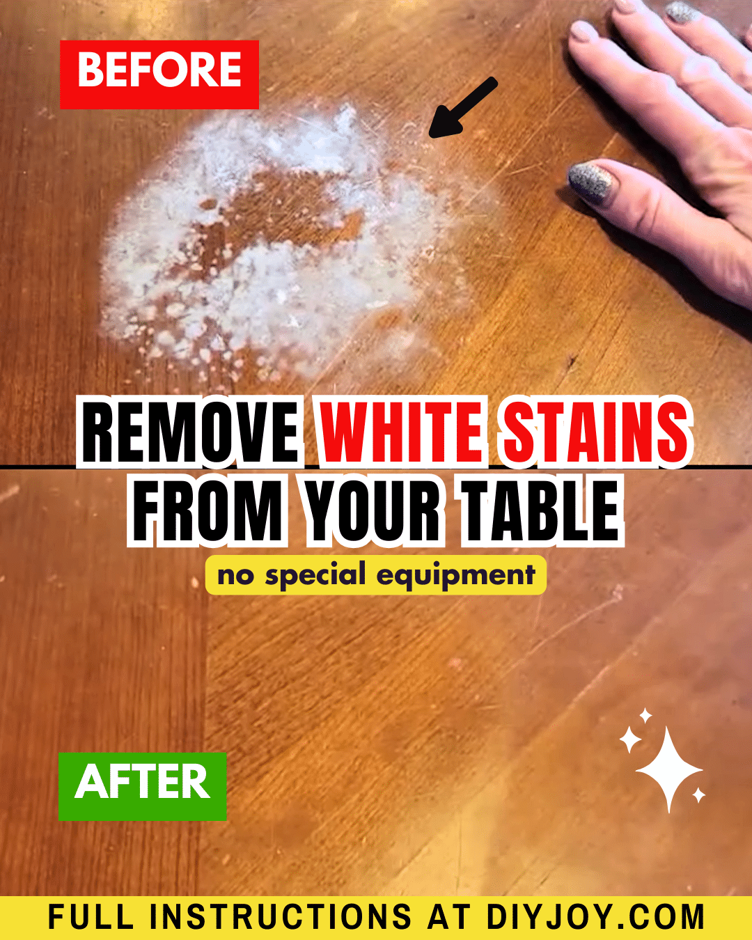 Remove White Stains From Your Table in Seconds