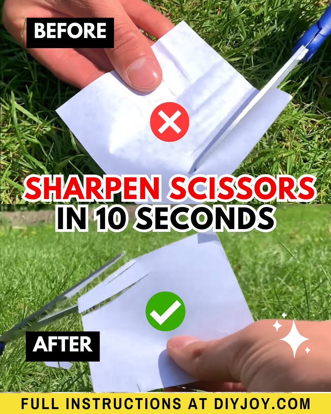 How to Sharpen Scissors in 10 Seconds