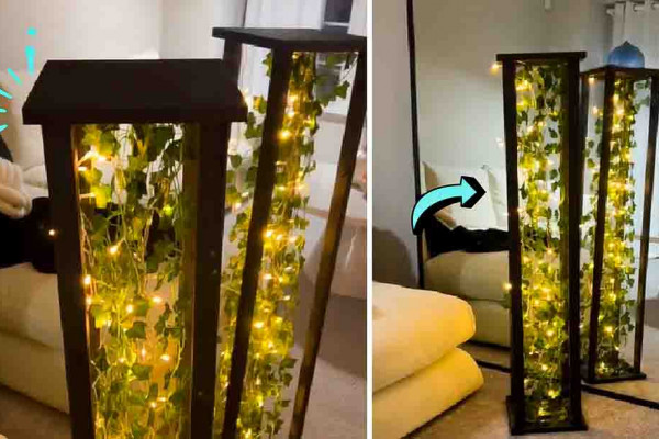 DIY Ivy Lamp Tutorial